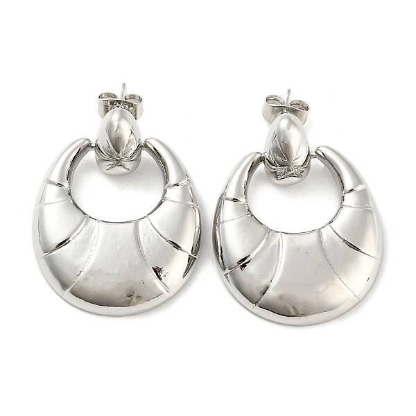 Brass Dangle Stud Earrings
