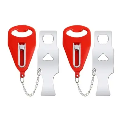 Portable Door Lock Solid Heavy Duty Door Lock for Additional Safety (2-Pack)