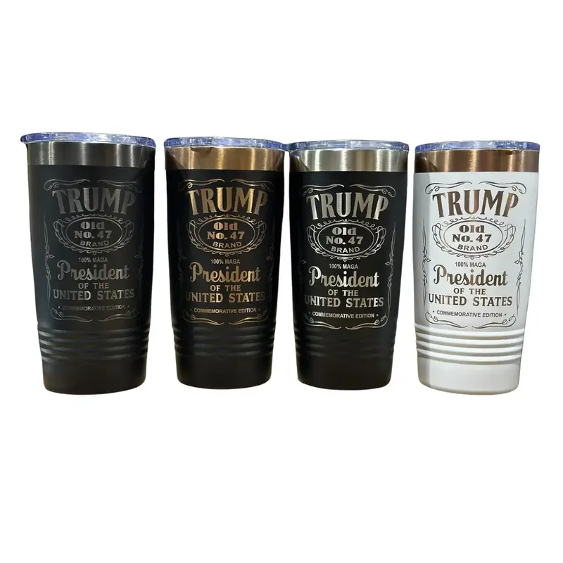 Trump 47 POTUS Commemorative 20 oz Stainless Tumbler Collectors Piece Beverage Vacuum Flask Portable Drinkware Steel