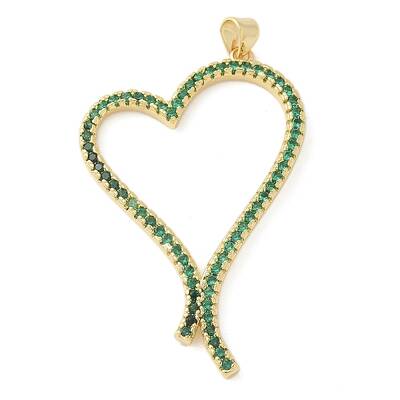 Brass Micro Pave Cubic Zirconia Pendants