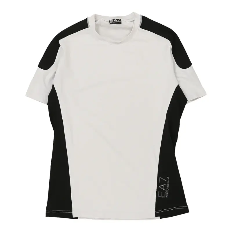 Ea7 T-Shirt - Large White Polyester