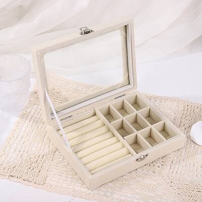 Rectangle Velvet Jewelry Display Case