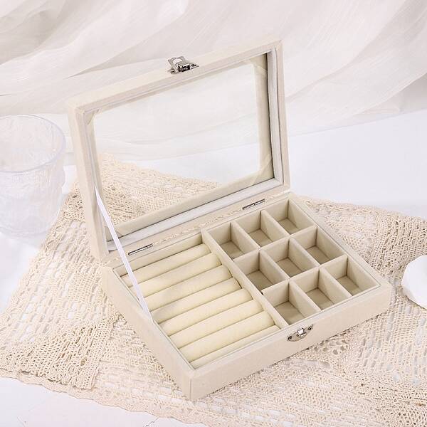 Rectangle Velvet Jewelry Display Case