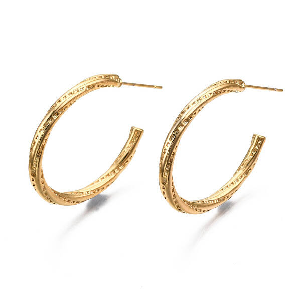 Brass Half Hoop Earrings