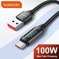 2PCS 66W USB A to C Cable Fast Charging Cable, 66W/6A 6.6FT USB C Charging Cable with Led Display, USB Type C Cable Nylon Bra...