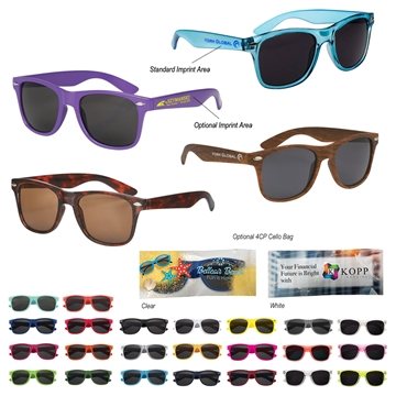 100 Customized Malibu Sunglasses - UV400 Protection