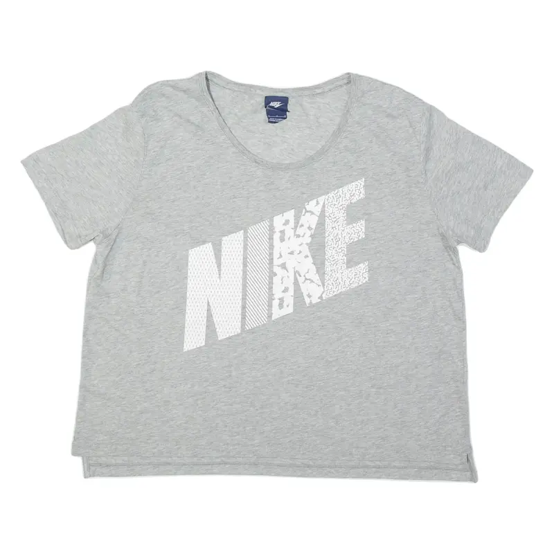 NIKE Womens T-Shirt Grey M