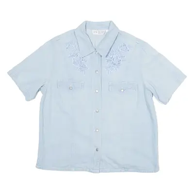 TOGETHER Womens Plain Shirt Blue M