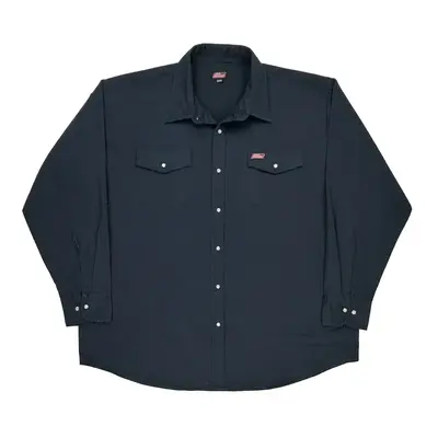 Workwear Dickies Shirt - 2XL Navy Polyester Blend | Size: xx-large