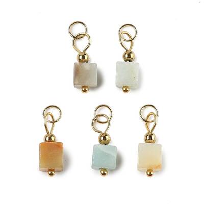 Natural Flower Amazonite Pendants