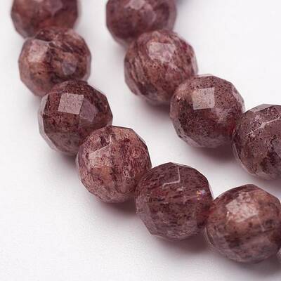 Natural Strawberry Quartz Bead Strands