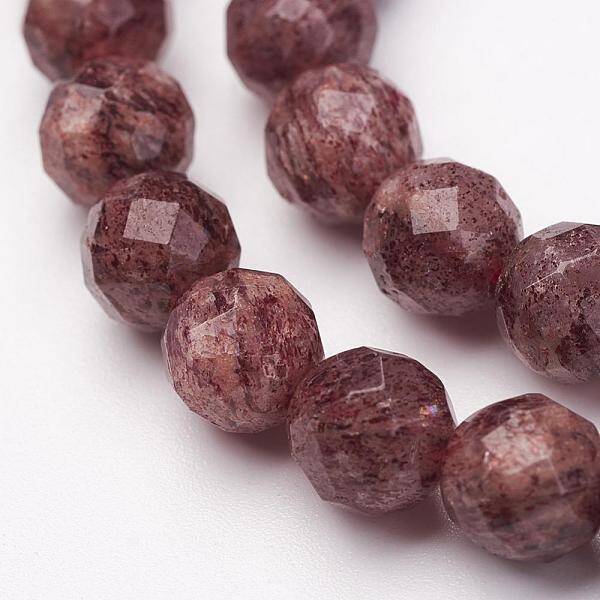 Natural Strawberry Quartz Bead Strands