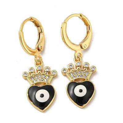 Real 18K Gold Plated Brass Dangle Leverback Earrings