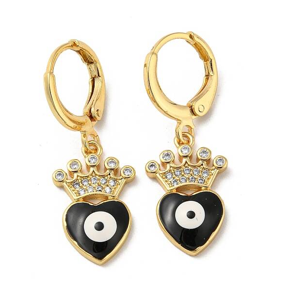 Real 18K Gold Plated Brass Dangle Leverback Earrings