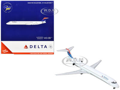 McDonnell Douglas MD-88 Commercial Aircraft Delta Air Lines (N941DL) White with Red and Blue Tail 1/400 Diecast Model Airplan...