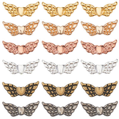 120Pcs 6 Colors Zinc Alloy Beads