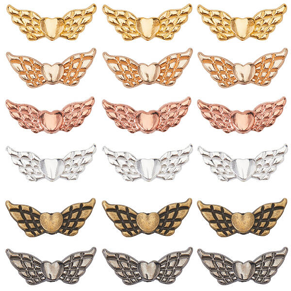 120Pcs 6 Colors Zinc Alloy Beads