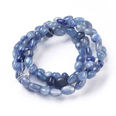 Dyed & Heated Natural Blue Aventurine Bead Stretch Bracelets