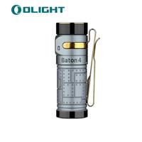 OLIGHT Baton4 Rechargeable EDC Flashlight, LED Pocket Flashlight 1300 Lumens with Magnetic Charging Cable, Small Powerful Bri...