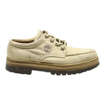 TIMBERLAND Platform Shoes Beige Leather Mens UK 8.5