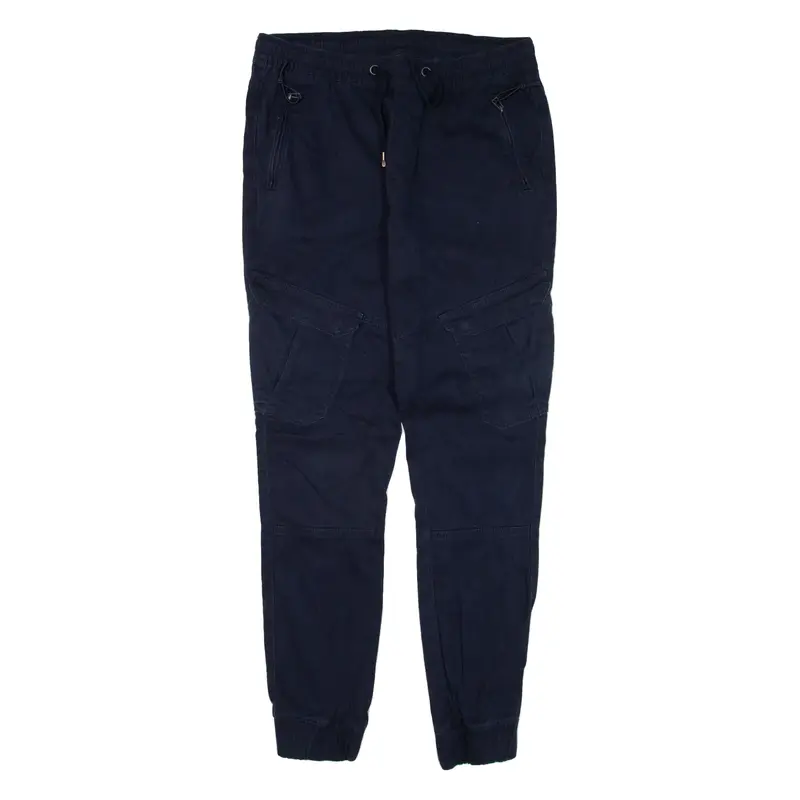 JEAN PASCALE Cargo Trousers Blue Slim Tapered Womens W29 L28