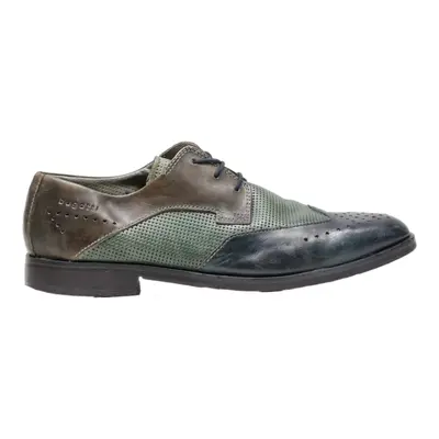 BUGATTI Brogue Shoes Green Leather Mens UK 10.5