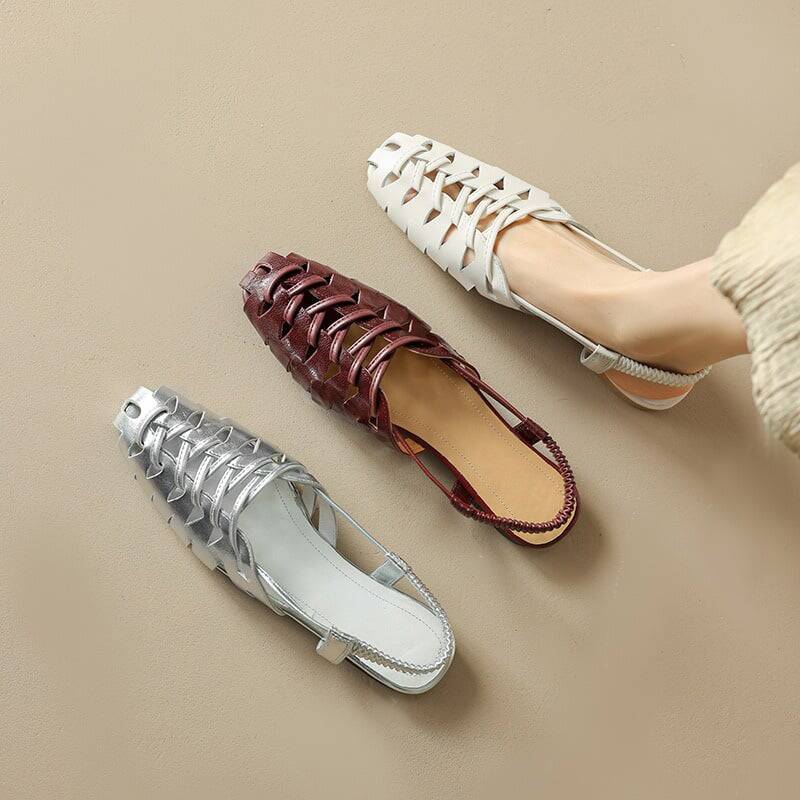 CHIKO Elsa Round Toe Block Heels Slingback Shoes