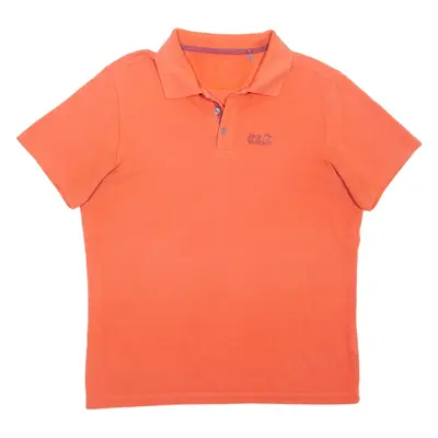 JACK WOLFSKIN Mens Polo Shirt Orange L