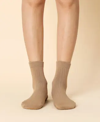 Women's Cotton Ankle Socks Fuji - Oat