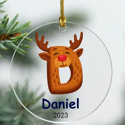 Personalized Christmas Letter Ornaments - Acrylic