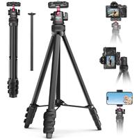 Ulanzi TT51 Portable Tripod Stand I 360° Rotable Ball Head,2 in 1 Camera Phone Video Tripod, Hidden Cold Shoe Phone Holder I...