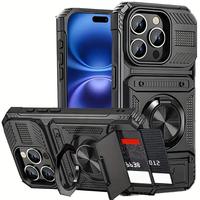 Phone Case with Ring Holder, Shockproof 360 Degree Rotatable Smartphone Protective Cover, Phone Accessories Compatible with i...