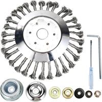 6 Inches + 8 Inches Inch Steel Wire Trimmer , Weedeater Wheel Brush , Trimmer   for Weedeater, Compatible with Husqvarn, Sthl...