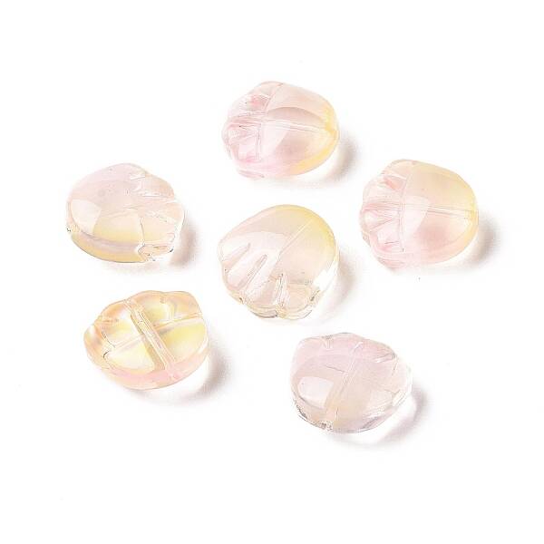 Transparent Spray Painted Glass Beads