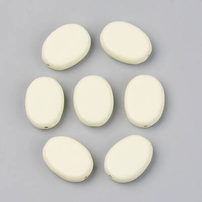 Painted Natural Wood Beads