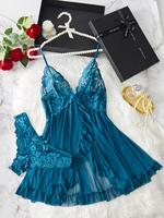【Plus Size】Cami Nightdress & Panty Sexy Loungewear Set, Plus Size Women's Nightwear, Women's Sleepwear for Summer, Plus ...