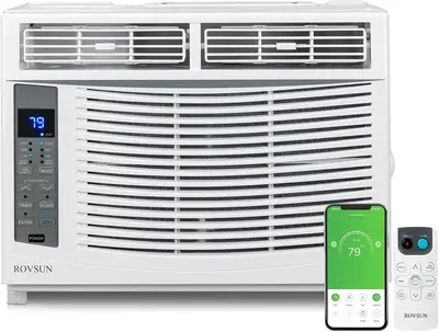 ROVSUN Smart 6000BTU Window Air Conditioner with WiFi, Energy Saving Window AC Unit with Remote & App Control & Timer Functio...