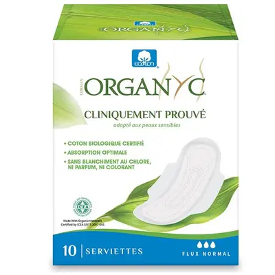 Napkins Organyc Normal Flow x10