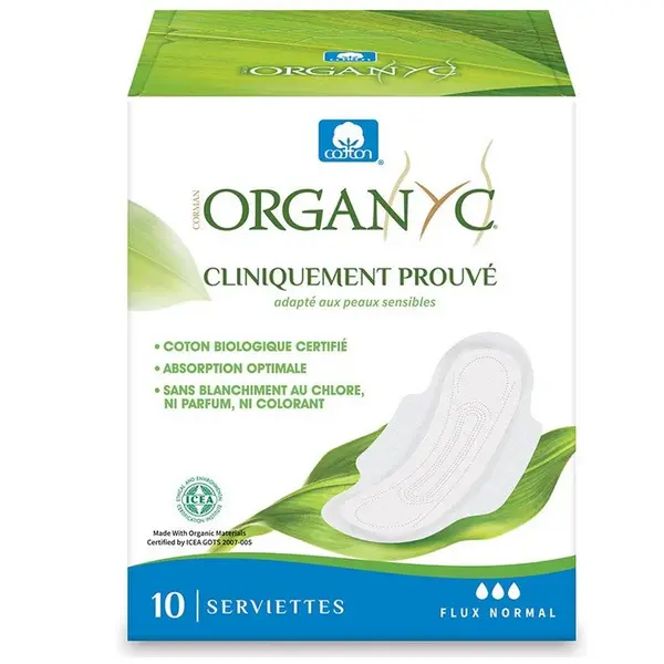 Napkins Organyc Normal Flow x10