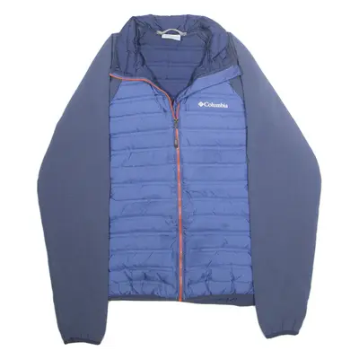 COLUMBIA Mens Puffer Coat Blue M