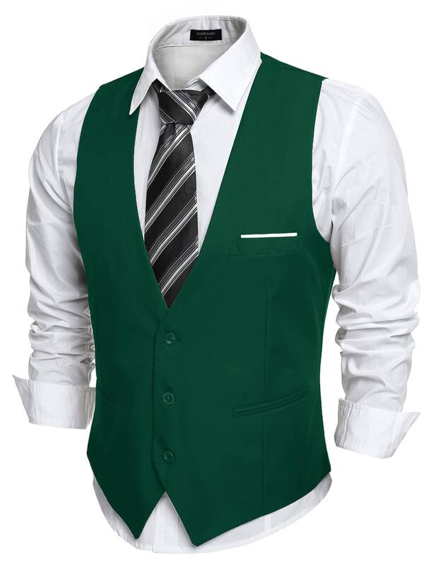 Slim Fit Jacket Vest (US Only), Green / L