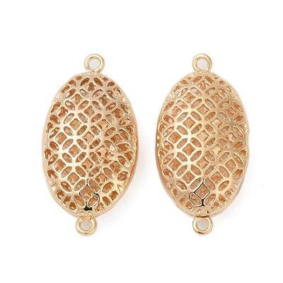 Brass Hollow Connector Charms