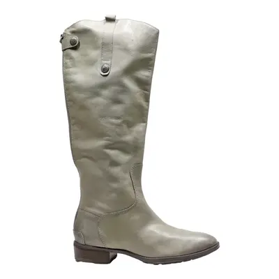 SAM EDELMON High Boots Grey Leather Womens UK 6