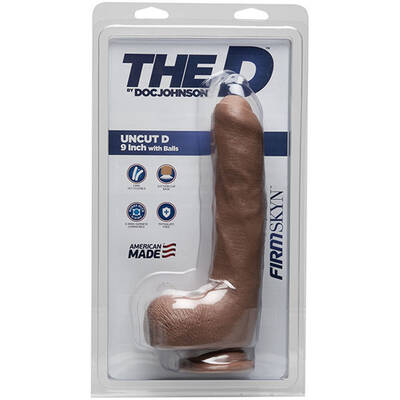 The D - Uncut D - 9 Inch With Balls - Firmskyn - Caramel