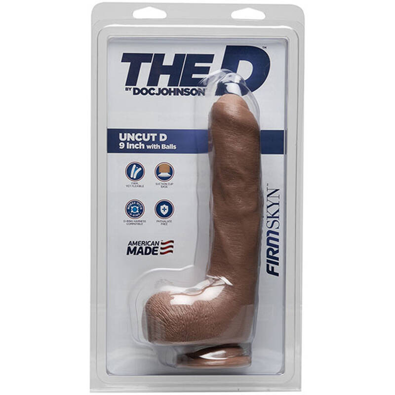 The D - Uncut D - 9 Inch With Balls - Firmskyn - Caramel