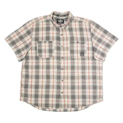 HARLEY DAVIDSON Mens Shirt Grey Check 3XL