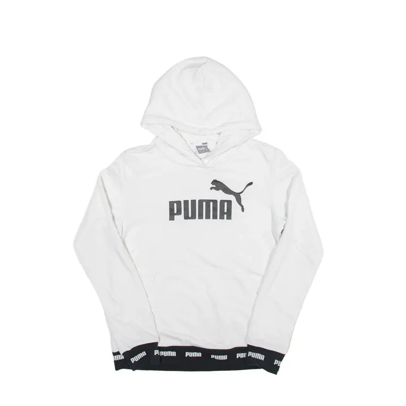 PUMA Hoodie White Pullover Girls S