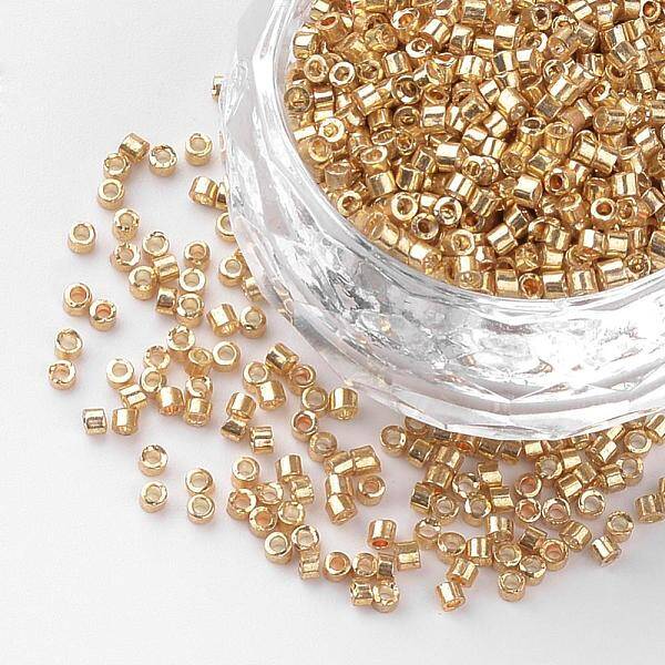 Plated Glass Bugle Beads