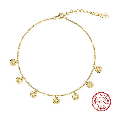 925 Sterling Silver Cable Chain Anklet