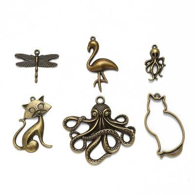 Tibetan Style Alloy Animal Pendants